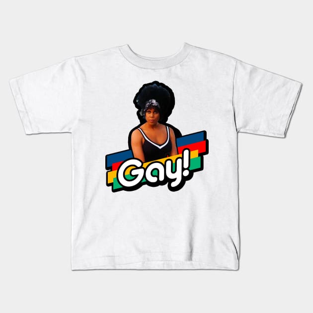RuPaul Is Gay! Kids T-Shirt by brettwhite